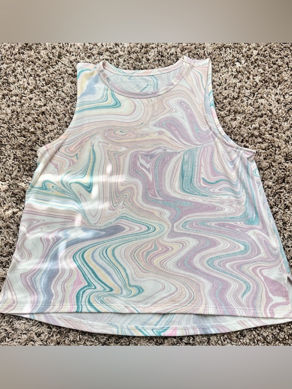 Old Navy Pastel Marble Swirl Tank Top